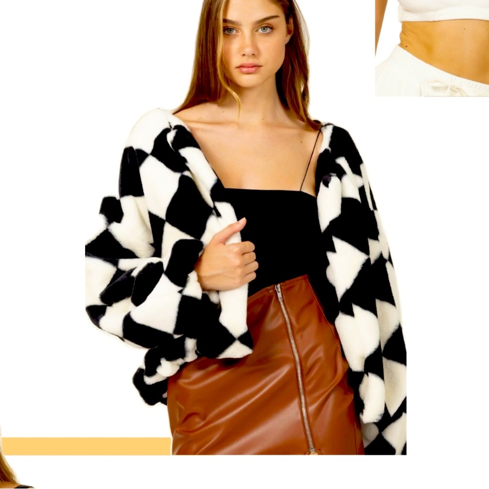 Hyfve Black and White Checkered Jacket